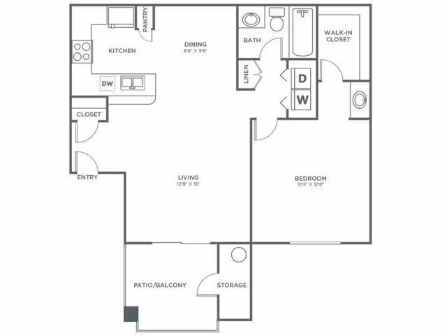 Unit 1100-13 1100-13 floor plan